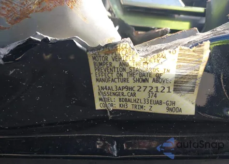 2017 Nissan Altima 2.5 Sr z USA, uszkodzony, nr VIN 1N4AL3AP9HC272121